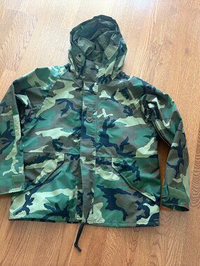 Mens US Army Cold Weather Camo Waterproof ECWCS Parka Large Regular